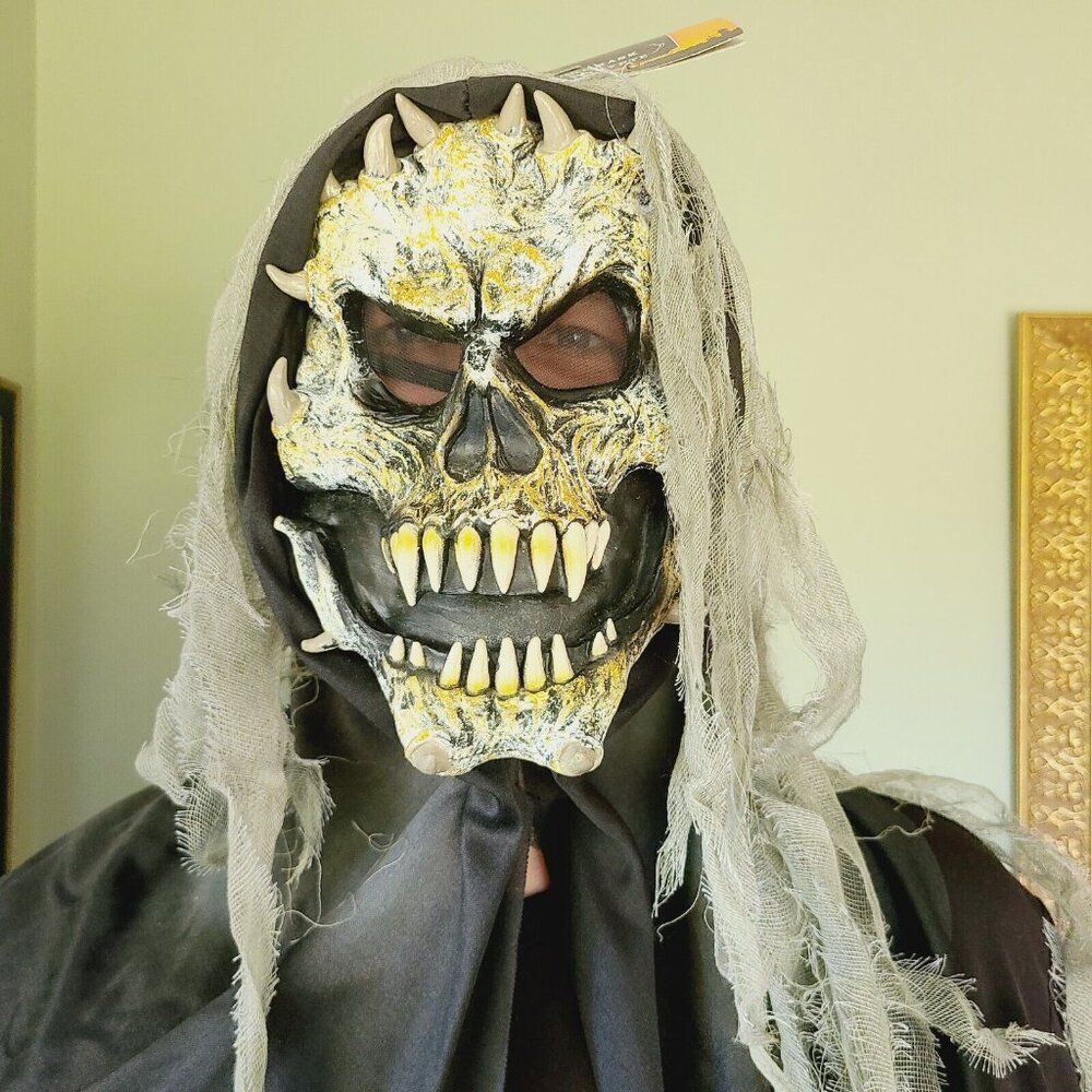 Crypt Creature Halloween Mask With Shroud and Bandages Gauze  Easter Unlimited